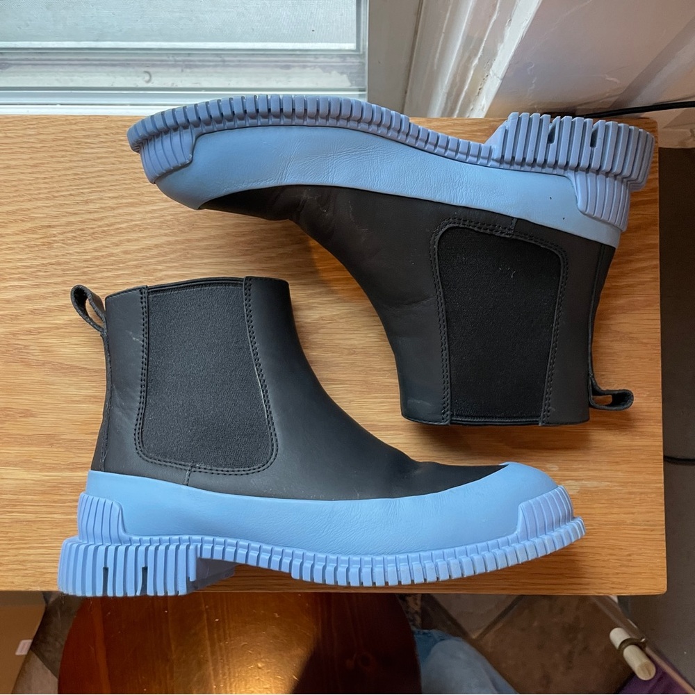Camper Black and Blue Ankle Boots